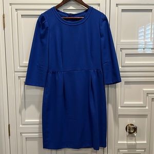 J. Crew Shift Blue Will Suiting Work Cocktail Dress Medium 8